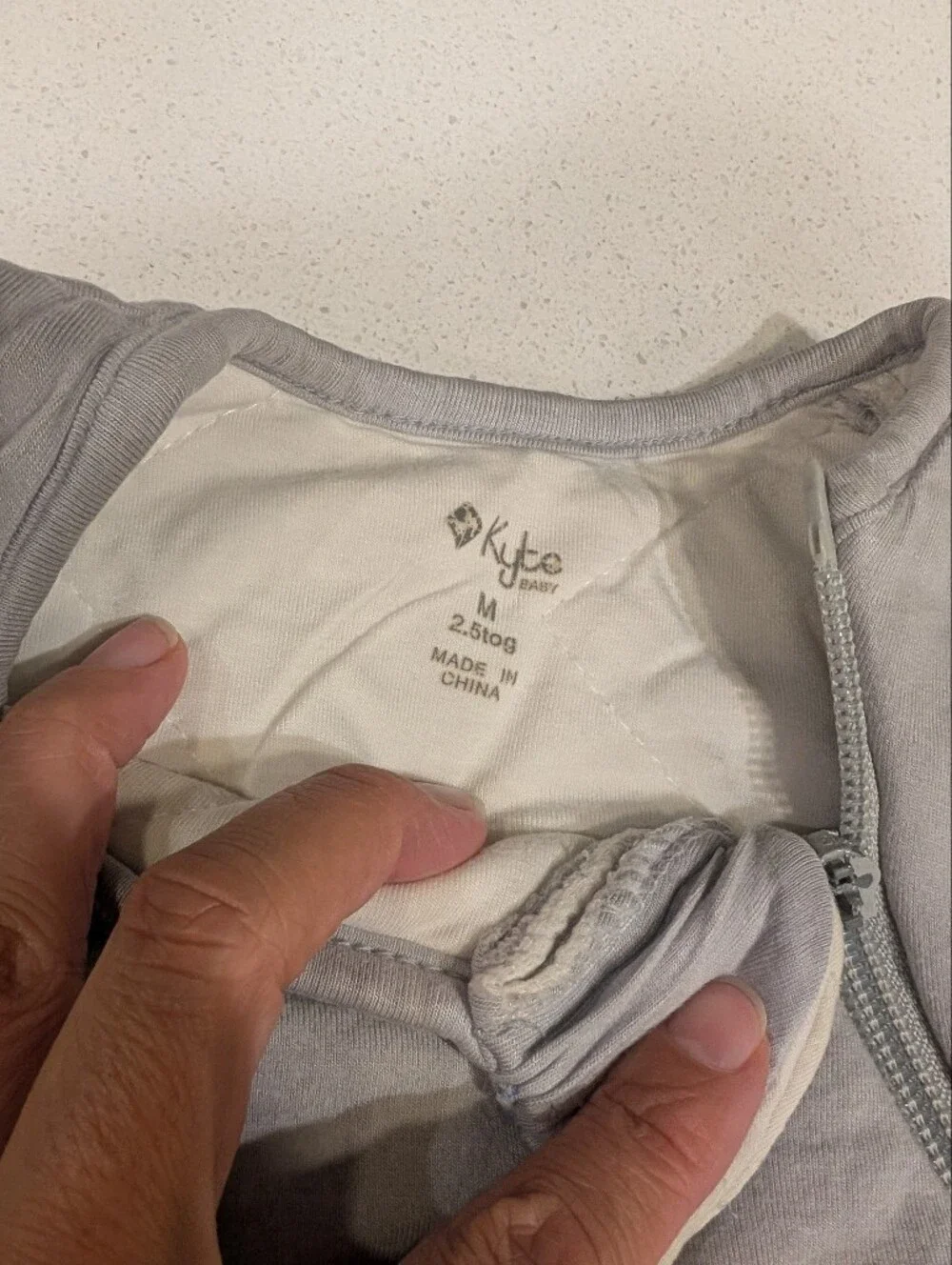 Kyte Size M (6-18M) 2.5 TOG Light Gray Sleep Sack